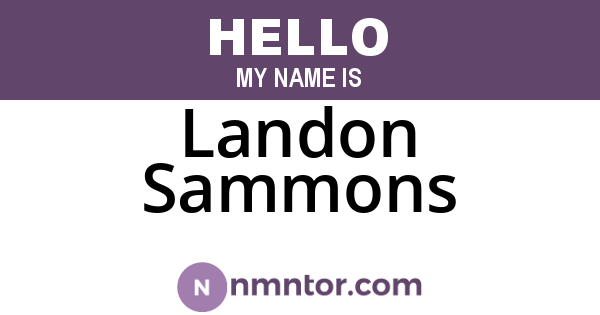 Landon Sammons