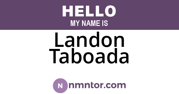 Landon Taboada