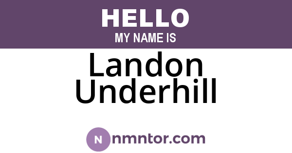 Landon Underhill