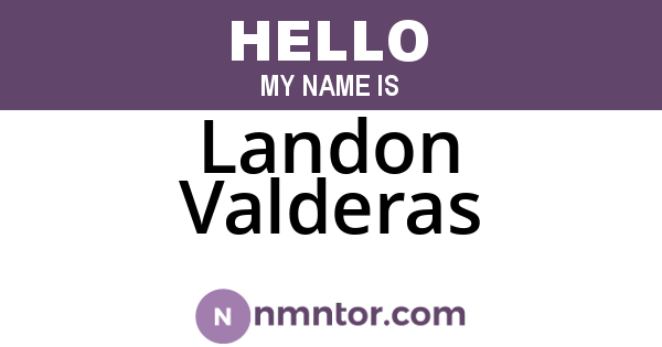 Landon Valderas