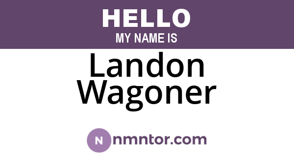 Landon Wagoner
