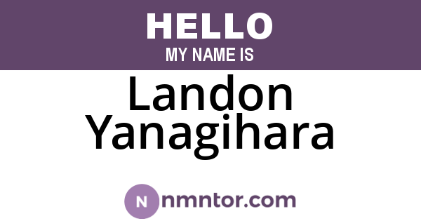 Landon Yanagihara