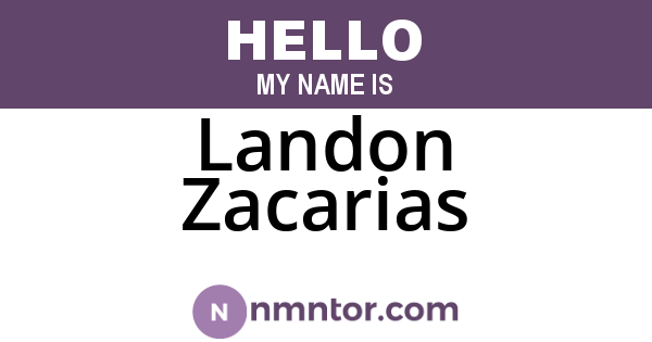 Landon Zacarias