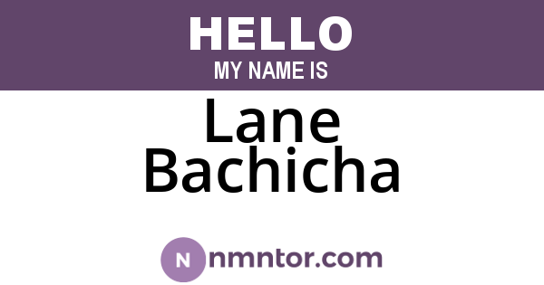 Lane Bachicha