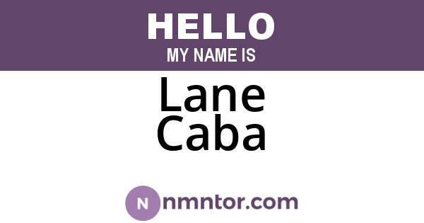 Lane Caba