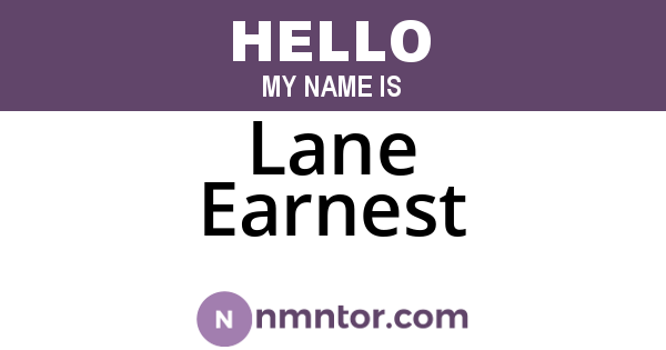 Lane Earnest