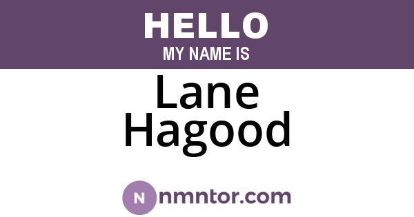Lane Hagood