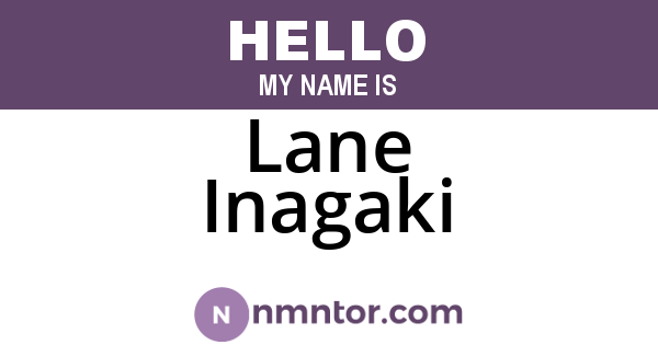 Lane Inagaki
