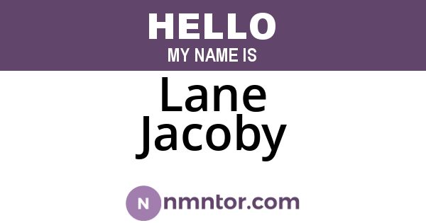 Lane Jacoby