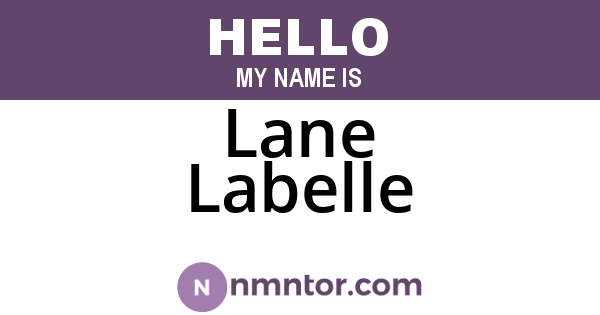 Lane Labelle