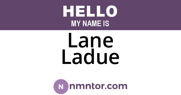 Lane Ladue