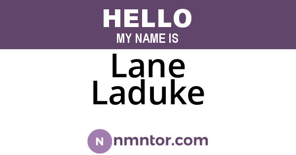 Lane Laduke