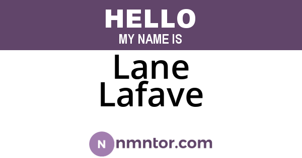 Lane Lafave