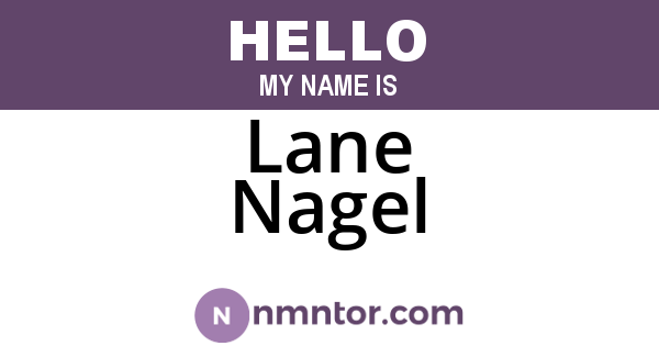 Lane Nagel