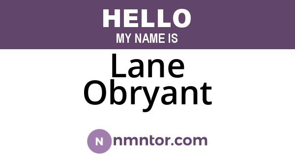 Lane Obryant