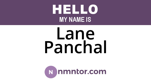 Lane Panchal