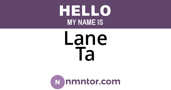Lane Ta
