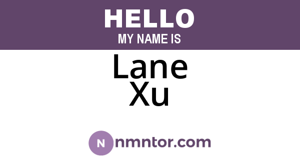 Lane Xu