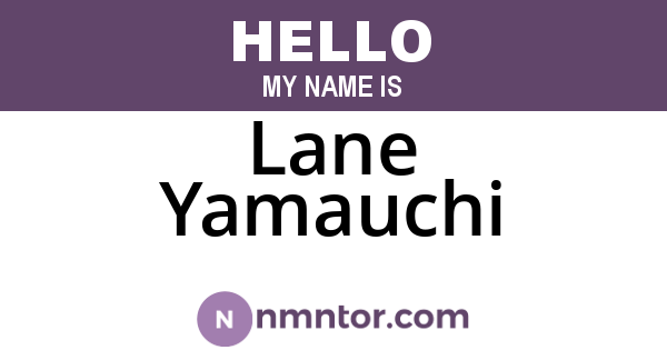 Lane Yamauchi