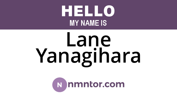 Lane Yanagihara