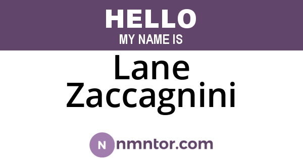 Lane Zaccagnini