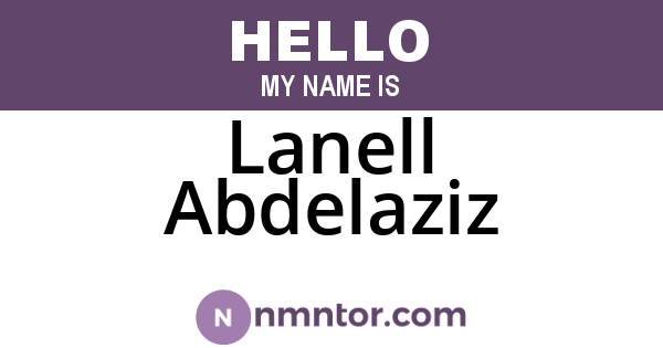 Lanell Abdelaziz