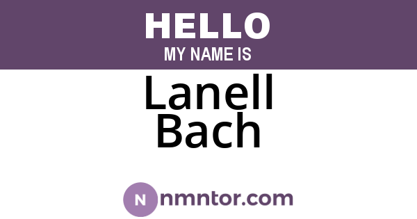 Lanell Bach