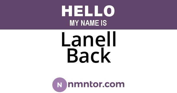 Lanell Back