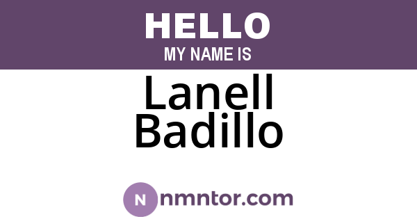 Lanell Badillo