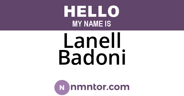 Lanell Badoni