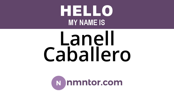 Lanell Caballero