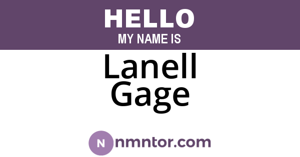 Lanell Gage