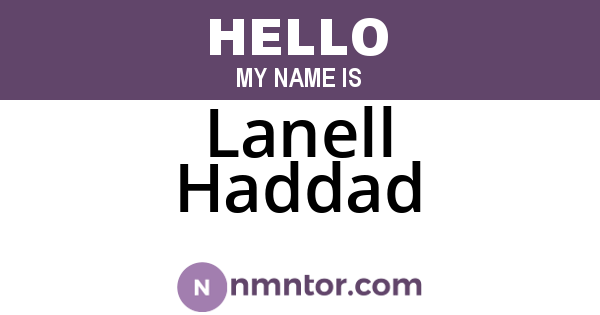 Lanell Haddad