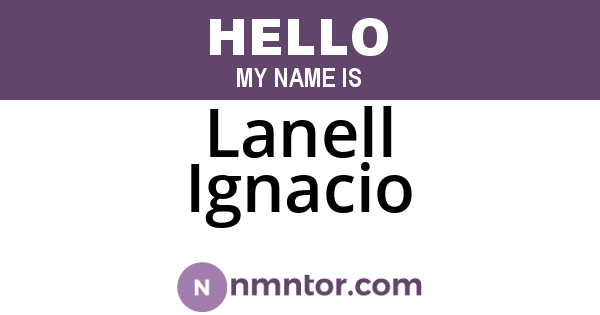 Lanell Ignacio