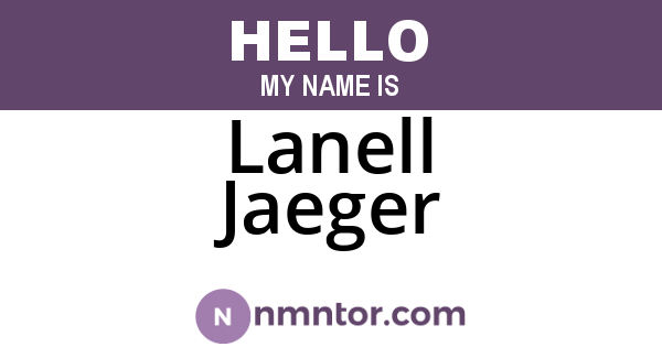 Lanell Jaeger