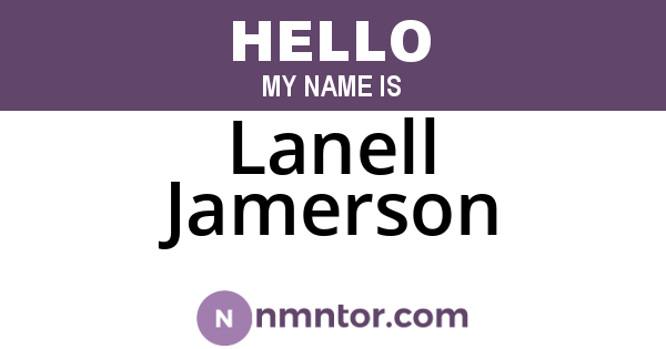 Lanell Jamerson