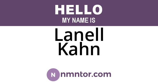 Lanell Kahn