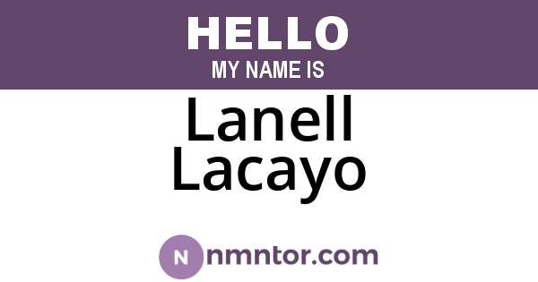 Lanell Lacayo