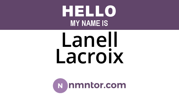 Lanell Lacroix