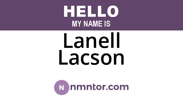 Lanell Lacson