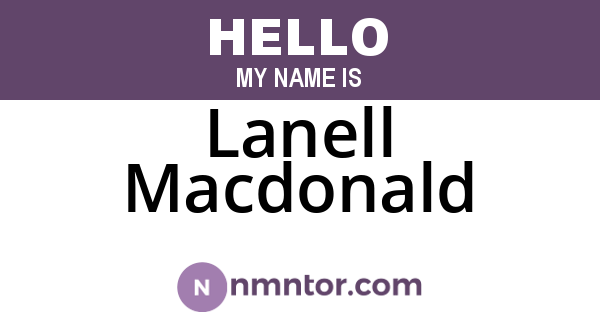 Lanell Macdonald