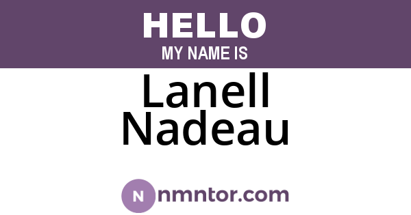 Lanell Nadeau