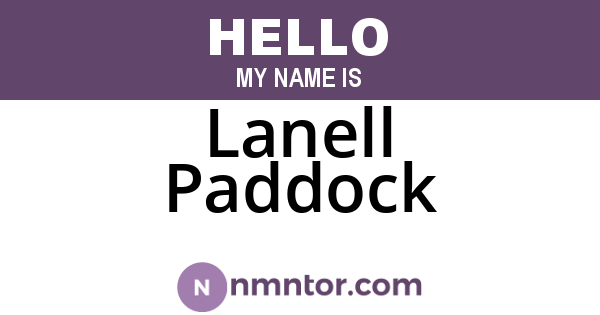 Lanell Paddock