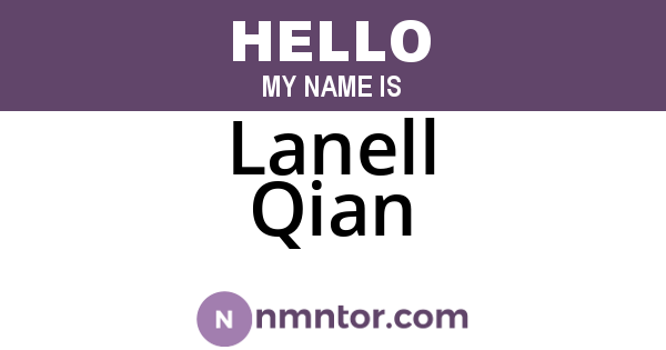 Lanell Qian