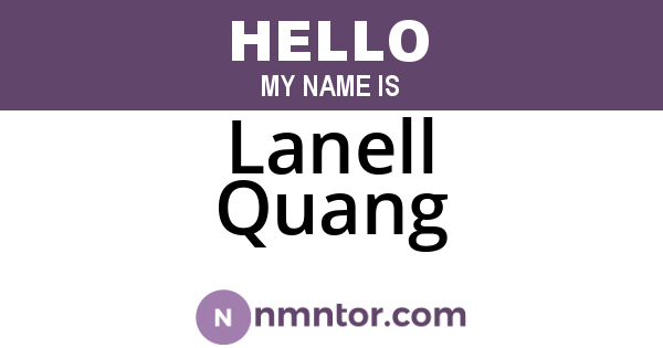 Lanell Quang