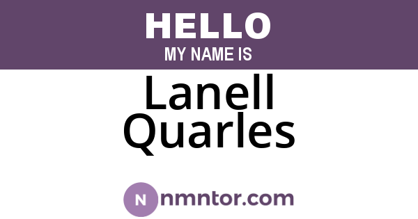 Lanell Quarles