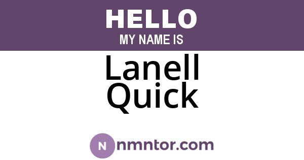 Lanell Quick