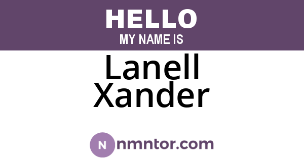 Lanell Xander