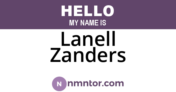 Lanell Zanders