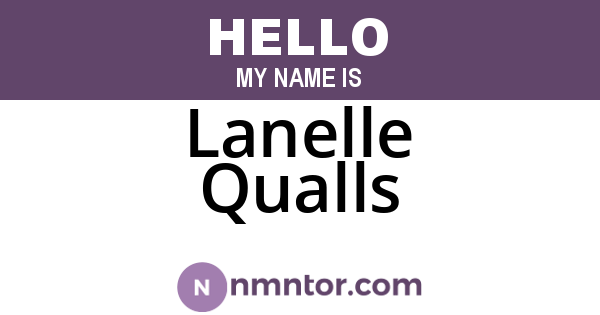 Lanelle Qualls